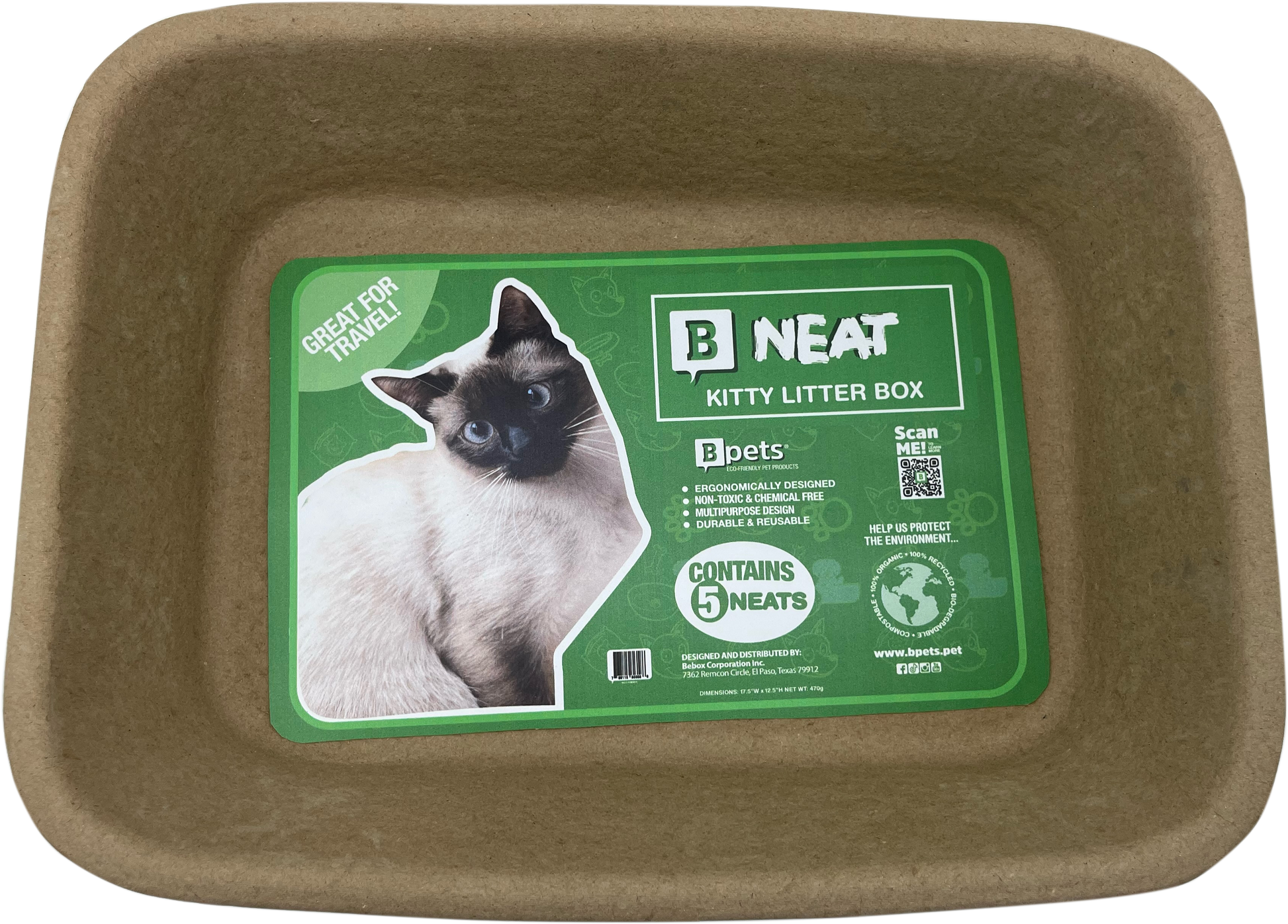 B Neat - Kitty Litter box-Pet's Choice Supply