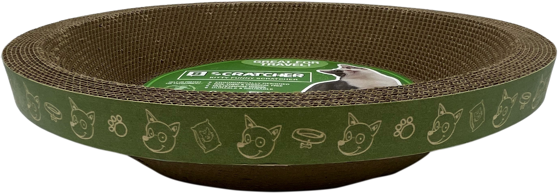 B Scratcher - Kitty Funny Round Scratcher-Pet's Choice Supply