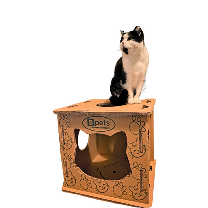 Cat House  3-in-1  – Hide, Scratch & Lounge