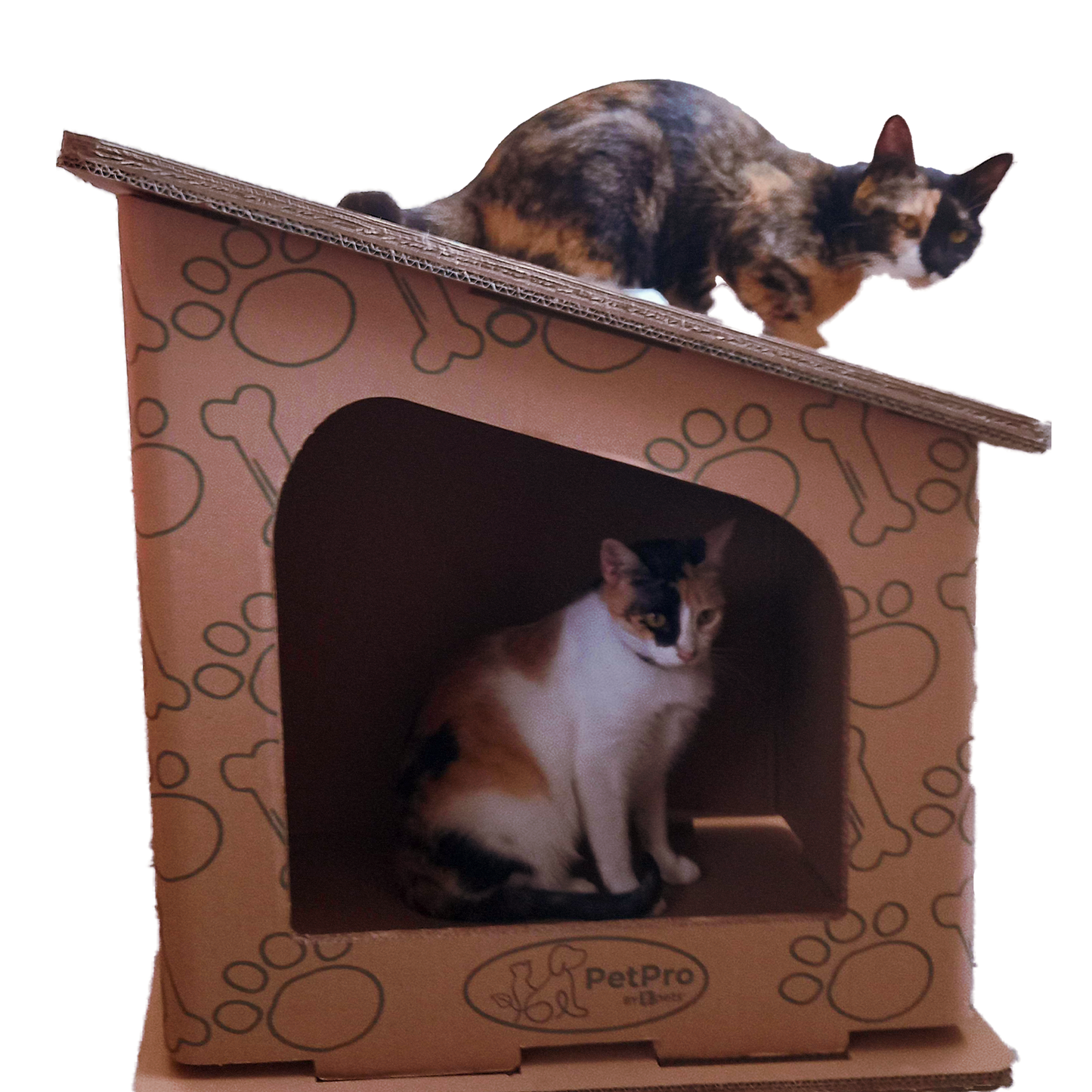 PetPro Modern Corrugated Cardboard Cat House, Sleek Cat Litter Box, Designer Cat Shelter, Eco-Friendly Cat Furniture, Minimalist Cat Condo, Indoor Cat Bed, Easy Assembly Cat Hideaway