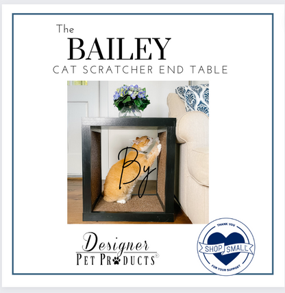 Bailey Cat Scratcher End Table in Espresso