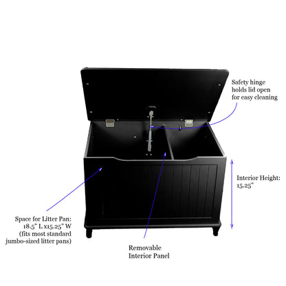 interior dimensions of designer catbox hidden litter box furniture