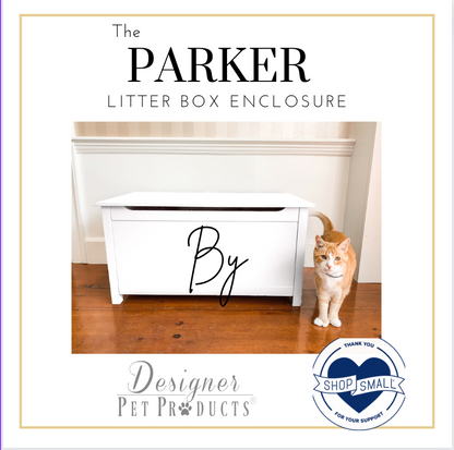 Parker Designer Catbox Litter Box Enclosure in White