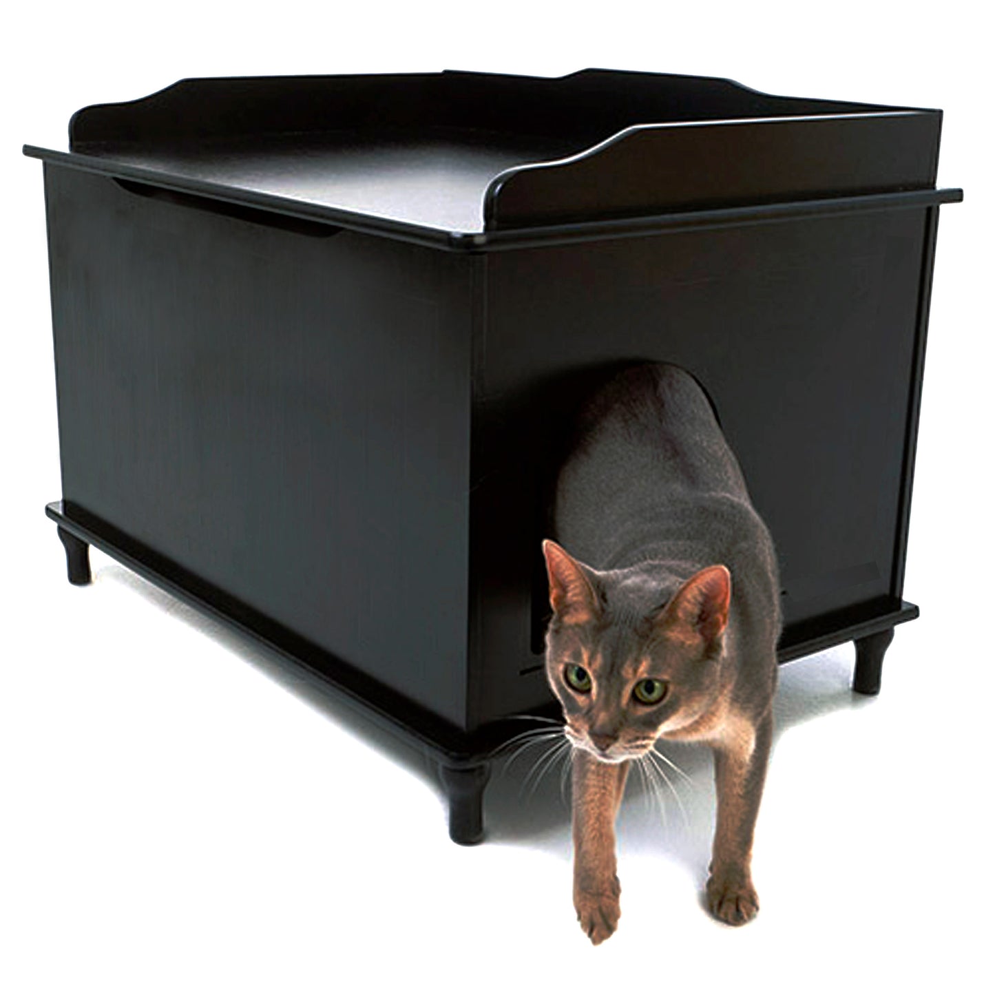 The Designer Catbox Litter Box Enclosure in Black